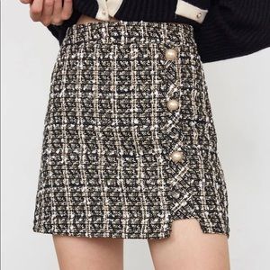 J.ING Beige Check Skirt